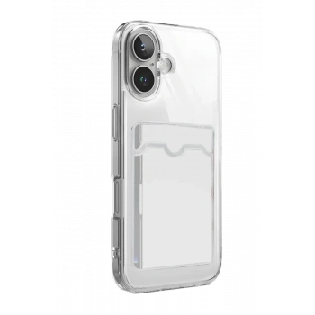 Apple iPhone 17 Uyumlu Kart Şeffaf Silikon - Şeffaf