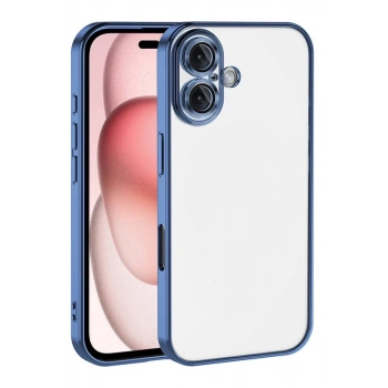 Apple iPhone 17 Uyumlu Lensli Silikon - Açık Mavi