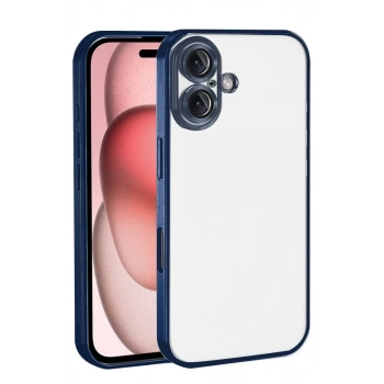 Apple iPhone 17 Uyumlu Lensli Silikon - Lacivert