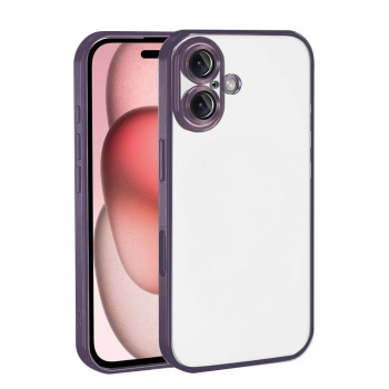 Apple iPhone 17 Uyumlu Lensli Silikon - Mor