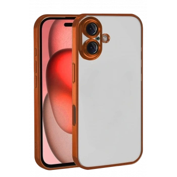 Apple iPhone 17 Uyumlu Lensli Silikon - Turuncu