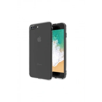 Apple iPhone 8 Plus Uyumlu Kılıf Deluxe 2mm Şeffaf Silikon