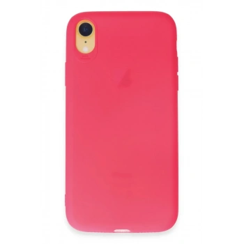 Apple iPhone XR Uyumlu Kılıf First Silikon - Pembe