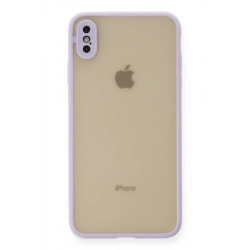 Apple iPhone XS Max Uyumlu Kılıf Montreal Silikon Kapak - Mor