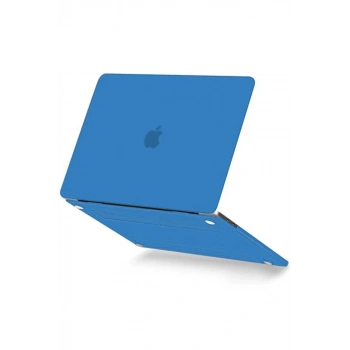 Apple Macbook Pro 13 2021 Macbook Buzlu Kapak - Mavi