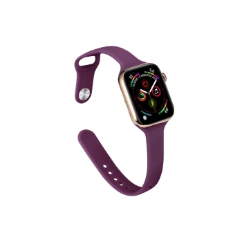 Apple Watch 38mm Uyumlu Klasik Kordon - Mürdüm