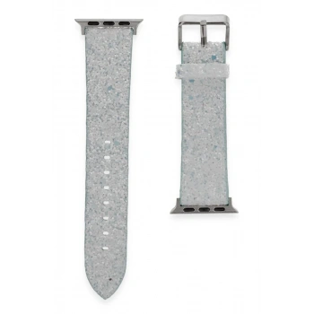 Apple Watch 38mm Uyumlu Starry Taşlı Kordon - Mavi