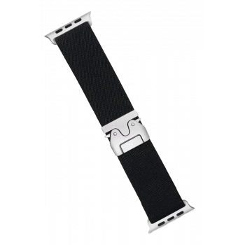 Apple Watch 42mm Uyumlu Forest Kumaş Kordon - Siyah