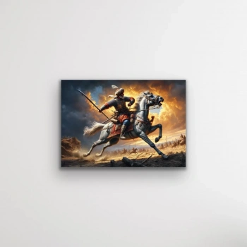 Atlı Osmanlı Askeri Kanvas Tablo 70x100cm