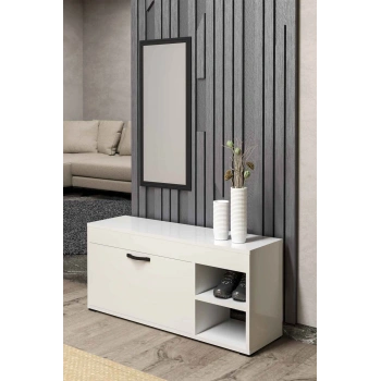 Ayakkabılık Dolabı Beyaz 90 cm