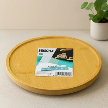 Bambu Yuvarlak Sunum Tepsisi 24.5 cm Ayaklı