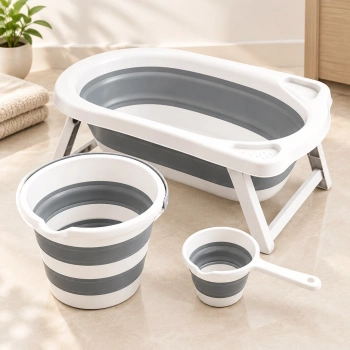 Bebek Banyo Seti (Küvet, Kova, Maşrapa)
