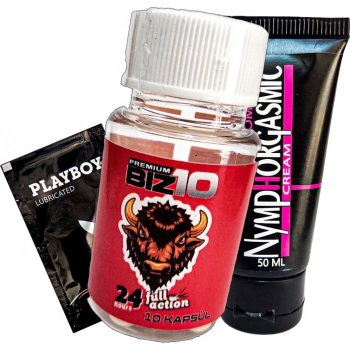Bizon 10lu Kapsül + Nymphorgasmic Cream + Playboy Lub