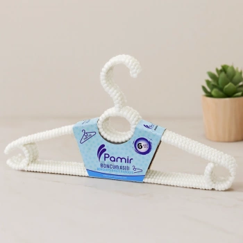 Boncuklu Plastik Elbise Askısı 6lı