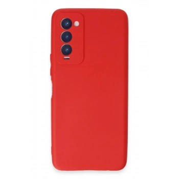 Tecno Camon 18 Kılıf First Silikon - Kırmızı