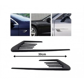 Çamurluk Üstü Ventil Çizgili 30cm 2 Parça Siyah
