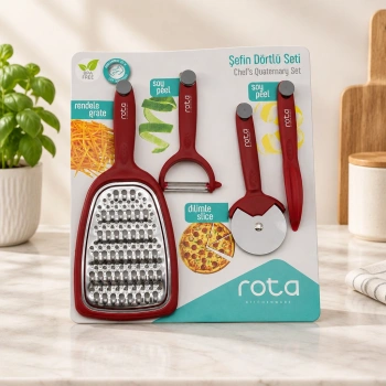 Çift Taraflı Rende, Pizza Ruleti ve Soyacaklar Mutfak Takımı