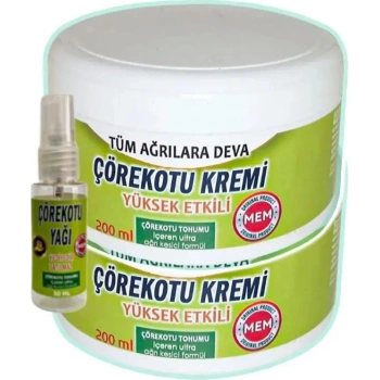 Çörek Otu Bakım Kremi 2X200 Ml+30 ml Çörek Otu Yağı ile