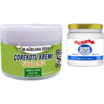 Çörek Otu Kremi 150 ml Krem +Snow Kitten 50 ml Menthol Balm