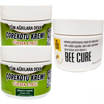 Çörek Otu Kremi 2 Adet 100 ml Kremi + Bee Cure Krem 150 ml Kremi