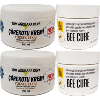 Çörek Otu Kremi White Box 2 Adet 200 ml + 2 Adet Beecure Krem 150 ml / Krem Seti