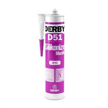 D51 500gr Silikonize Mastik Beyaz 1 Adet