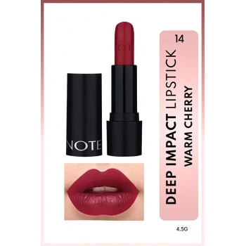 Deep Impact Lipstick Kremsi Ruj - 14 Warm Cherry - Kırmızı