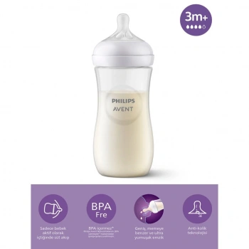 Doğal Tepkili Natural Response PP Biberon 330 ml 3+ Ay