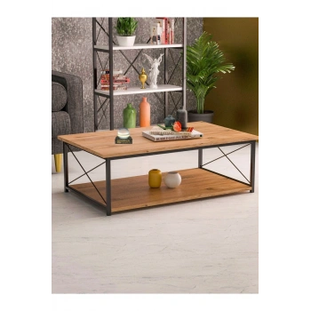 Double Orta Sehpa Ceviz 90x50 cm