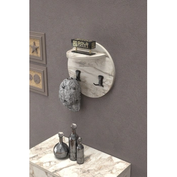 Duvar Askılığı Beyaz Mermer Desen