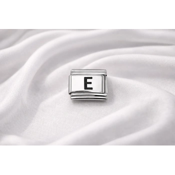 E Harfi Charm – Çelik Harfli Bileklik Aksesuarı ,Kişiye Özel Modüler Takı