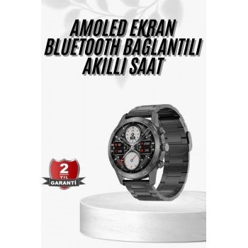 Erkeklere Özel Akıllı Saat Çelik Kordon Bluetooth Bağlantılı İos Ve Android Uyumlu
