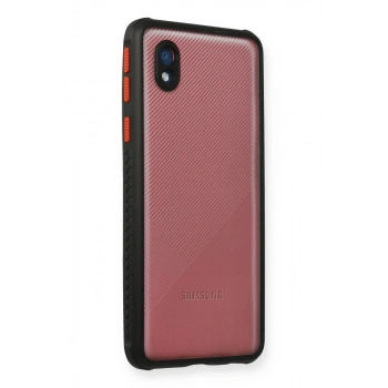 Samsung Galaxy A01 Core Kılıf Miami Şeffaf Silikon - Siyah