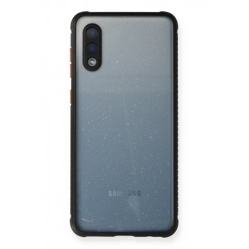Samsung Galaxy A02 Kılıf Miami Şeffaf Silikon - Siyah
