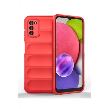 Samsung Galaxy A03S Kılıf Optimum Silikon - Kırmızı