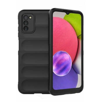 Samsung Galaxy A03S Kılıf Optimum Silikon - Siyah