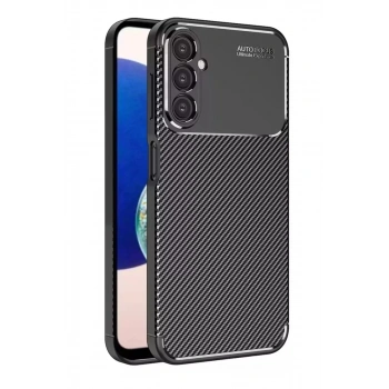 Samsung Galaxy A05S Kılıf Auto Focus Karbon Kapak - Siyah