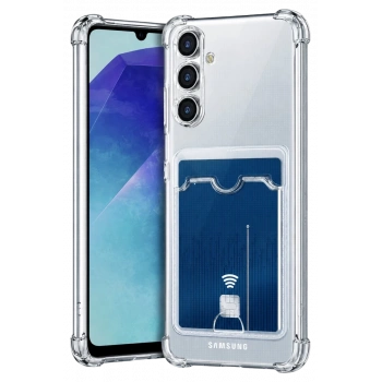 Samsung Galaxy A27 Kılıf Kart Şeffaf Silikon - Şeffaf