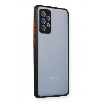 Samsung Galaxy A72 Kılıf Miami Şeffaf Silikon - Siyah