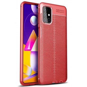 Samsung Galaxy M31S Kılıf Auto Focus Kapak - Kırmızı