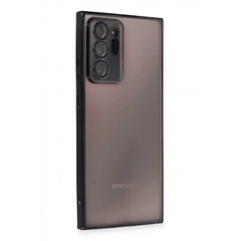 Samsung Galaxy Note 20 Ultra Kılıf Lensli Silikon - Siyah