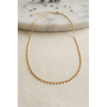 Gold Renk Topçcuk Model 60 cm Kadın Kolye