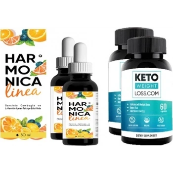 Harmonica Linea 30 ml Damla 2 Adet + Keto Weight Loss 60LIK 2 Adet