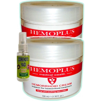 Hemoplus Krem 100 ml x 2 adet + Çörek Otu Yağı 30 ml