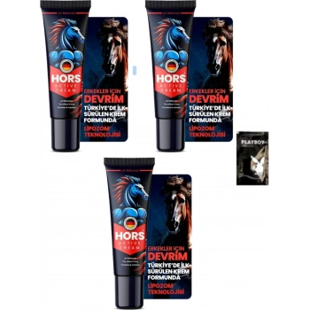 Hors Active Cream P.enis Kremi 50ML 3 Adet + 1 Adet Jel