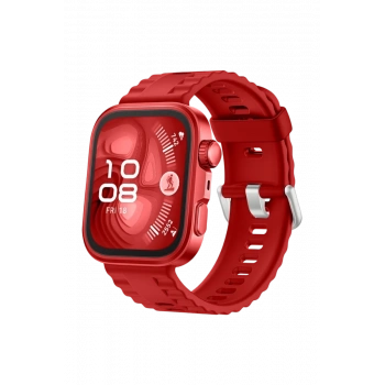 Huawei Fit 4 Nova Silikon Kordon - Kırmızı