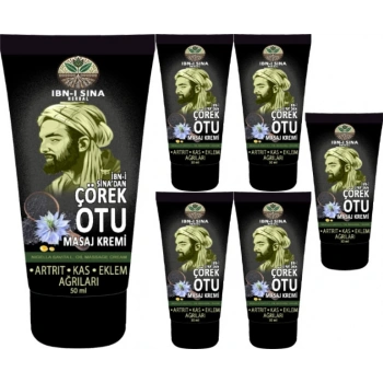 Ibn-I Sina Çörek Otu Kremi 6 Adet 50 ml / Masaj Kremi