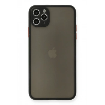 Apple iPhone 11 Pro Max Kılıf Montreal Silikon Kapak - Siyah