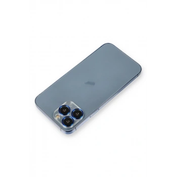 Apple iPhone 11 Pro Max Metal Kamera Lens Koruma Cam - Mavi