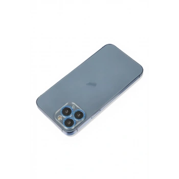 Apple iPhone 11 Pro Max Shine Kamera Lens Koruma Cam - Mavi